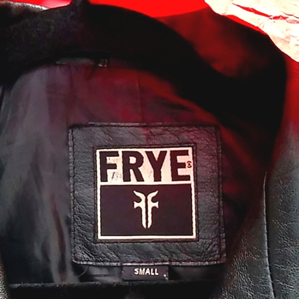 FRYE Vintage Premium Lambskin Leather 3/4  Coat Jacket...